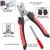 Dog and Cat Nail Clippers with Safety Guard and File, Red view 3