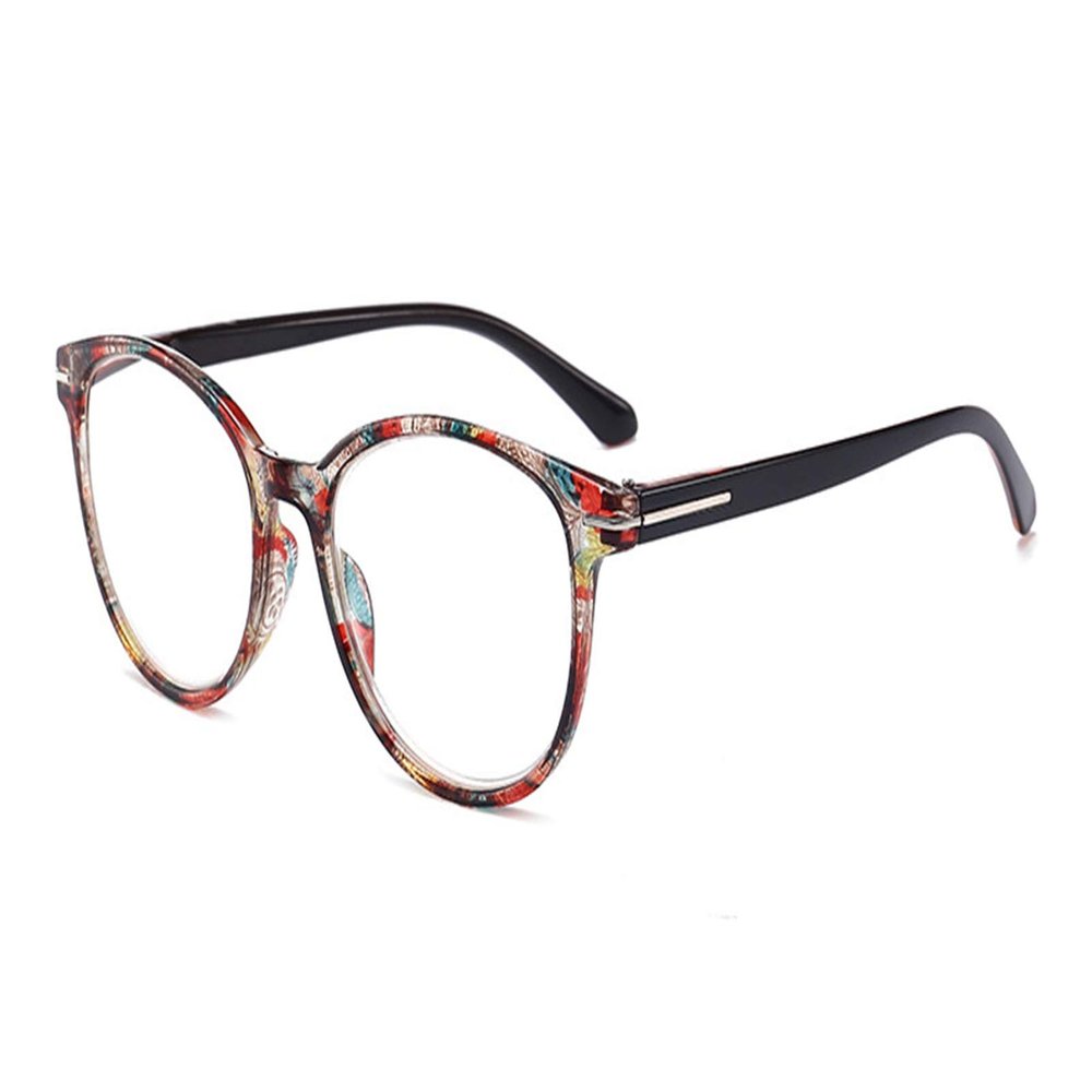 keepmore Vintage Round-Frame Reading Glasses for Women and Men, Blue-Light Blocking, Clear Lenses, +1.0 to +3.5