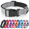 HEELE Dog Collar, Soft Padded Neoprene Nylon for Small to Medium Dogs and Puppies, Adjustable Reflective Training Collar, Gray, S view 1