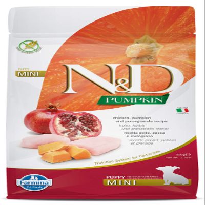 Farmina N&D Pumpkin Puppy Mini Chicken & Pomegranate Dry Dog Food, 800 g