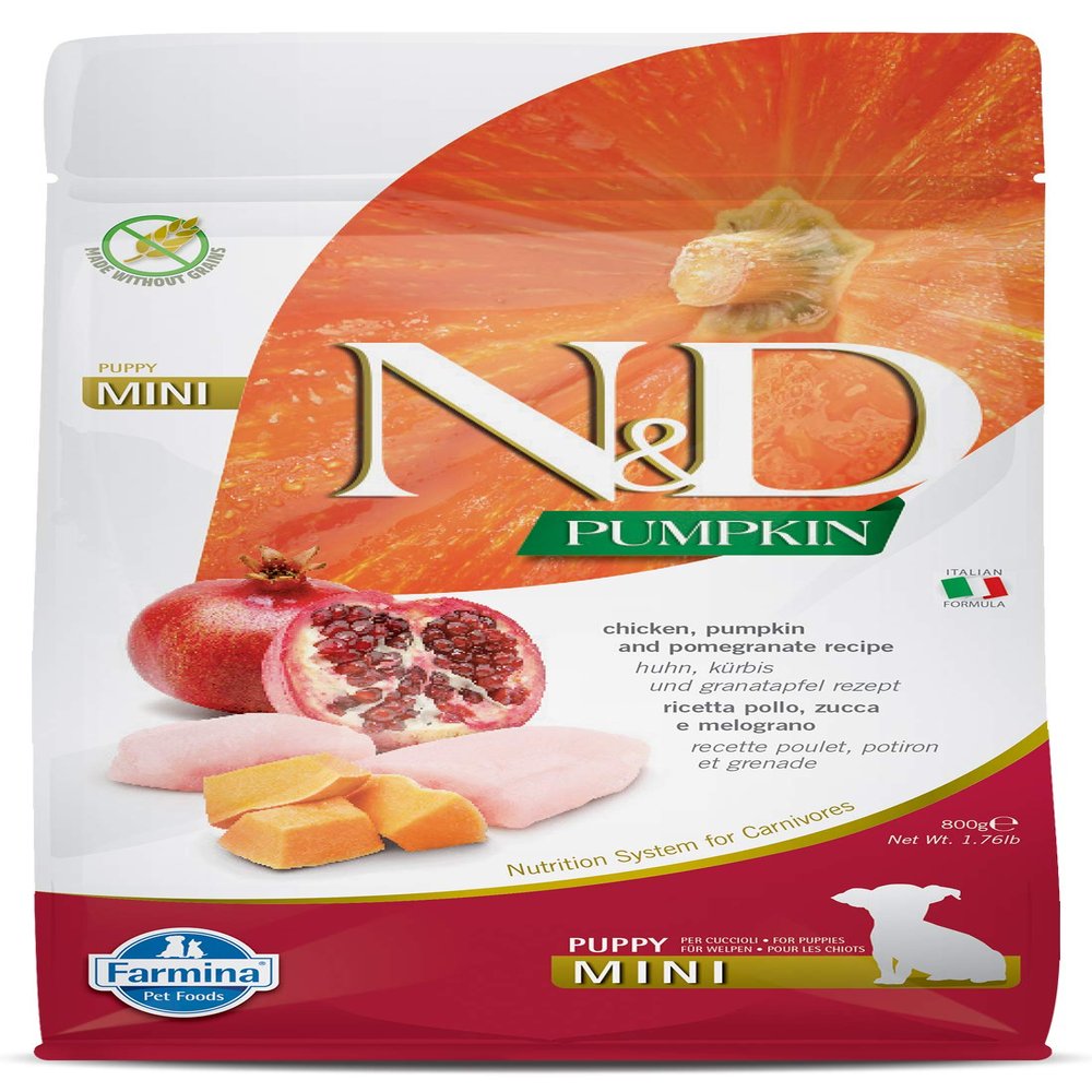 Farmina N&D Pumpkin Puppy Mini Chicken & Pomegranate Dry Dog Food, 800 g