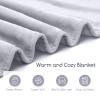 Nobleza Flannel Dog Blanket for Sofa, Bed and Travel, Soft and Warm, Washable, Gray, 75 x 75 cm view 3