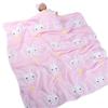 Hayisugal 100% Cotton Baby Blanket, Soft Knitted Crawling Blanket, Pink Rabbit, 115 x 120 cm view 1