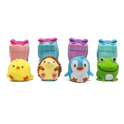 ZS ZHISHANG Double-Sided Flip Gift Box Animal Fidget Toy, Portable Cute Silicone Decompression Toy, Novelty Soft-Surface Gift for Adults and Children—Shipped Randomly