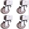 4-Pack 2-Inch Swivel Casters with Brakes, U-Type Mount view 1