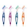 1/2-Piece Double-Bristle-Head Toothbrush Set with Multilayer Bristles for Denture Care view 2