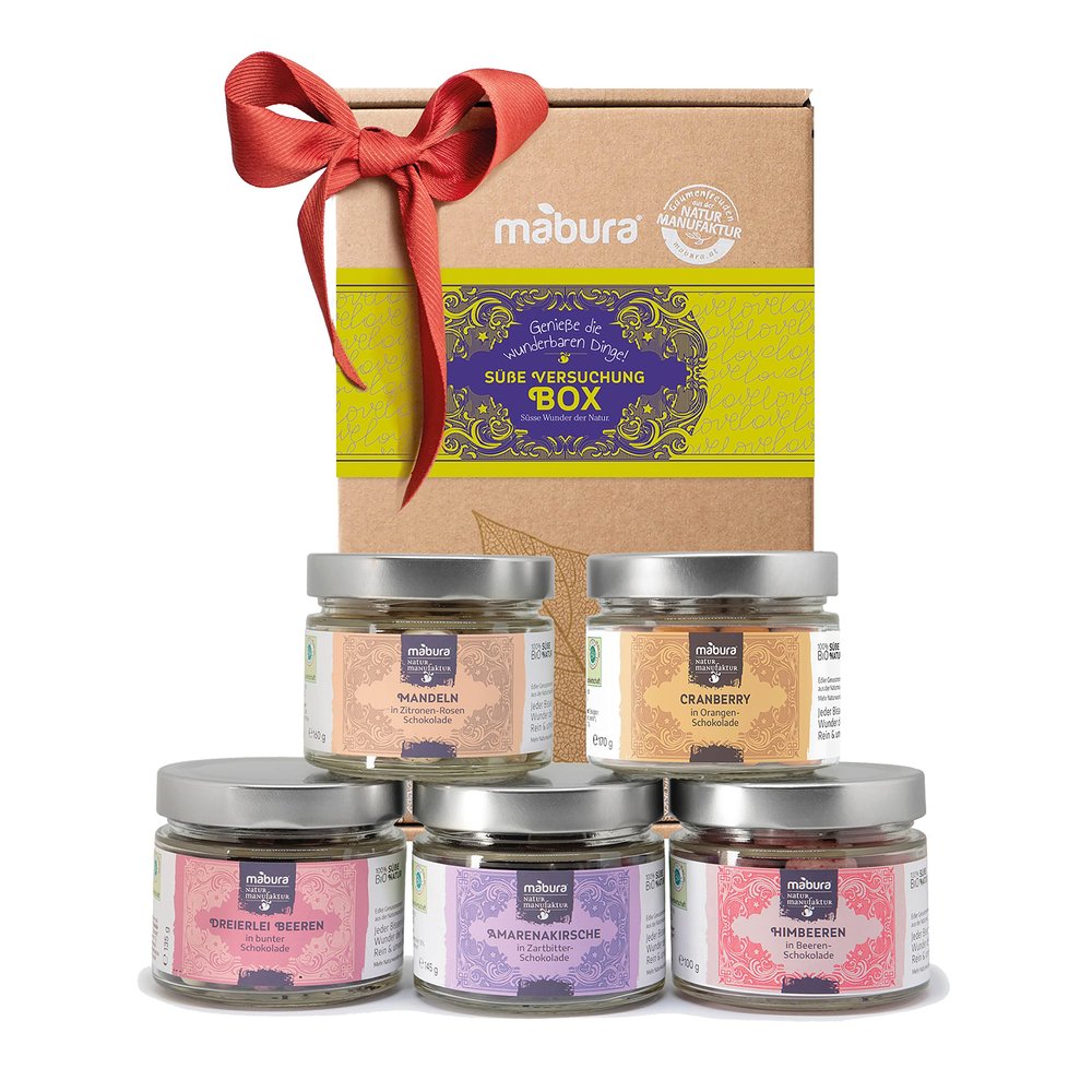 Sweet Temptation Gift Set – Organic Gourmet Chocolate with Nuts & Fruit
