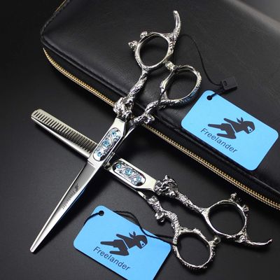 SLRMKK Hairdressing Scissors Set, Professional Hair Cutting and Thinning Scissors for Salon, Barber, or Home Use, Lightweight and Sharp, C, 5.5-Inch Set