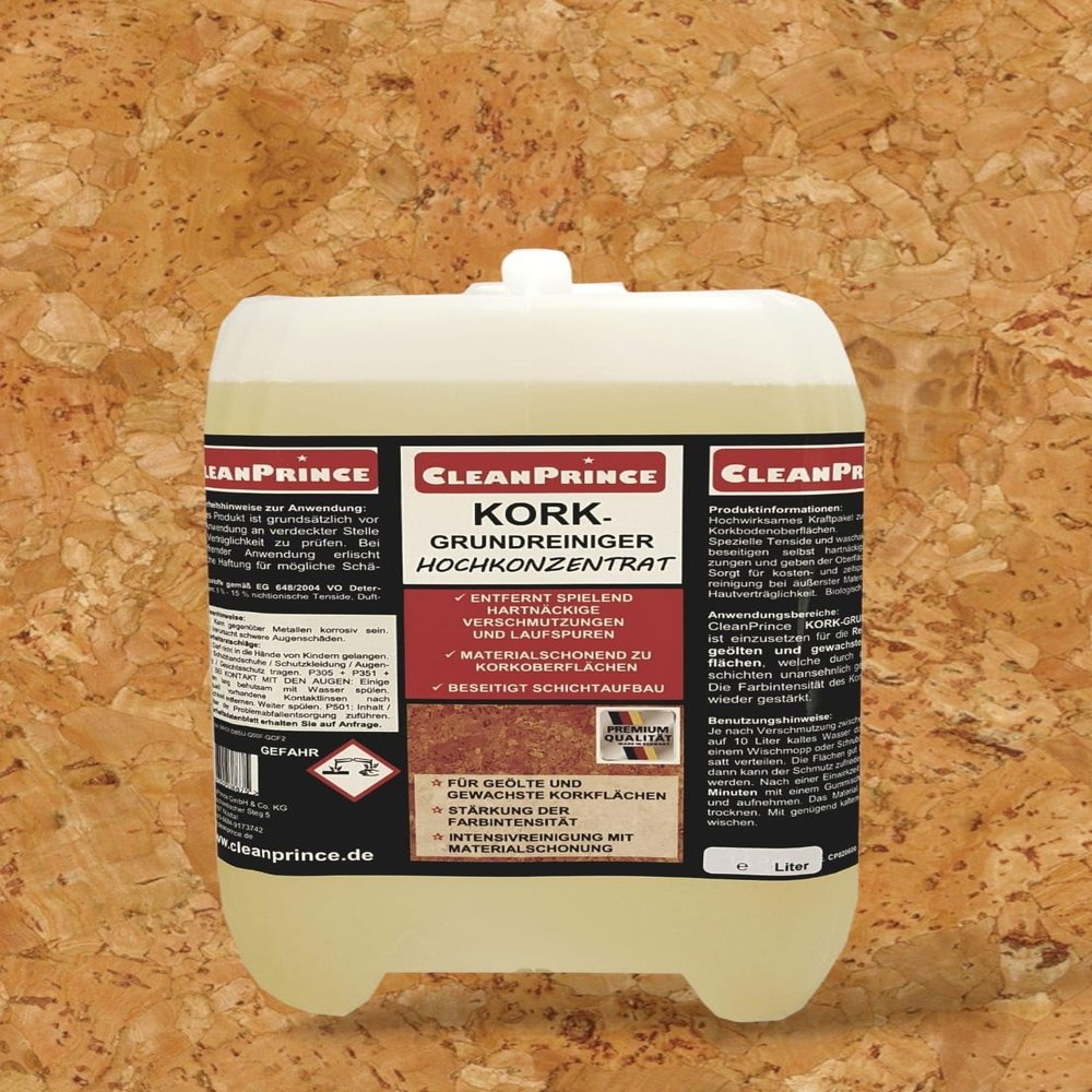 CleanPrince Cork Deep Cleaner Concentrate 5 L for Oiled and Waxed Cork Floors