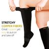 Plus Gear Graduated Copper Compression Socks, Knee-High, Black, XXX-Large view 3