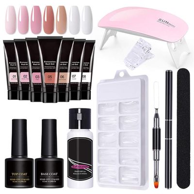 ARTOCT Poly Nail Builder Gel Kit with Nail Lamp