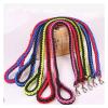 1.2 m Large Dog Hand-Braided Nylon Rope Leash with Iron Buckle, Green/Pink, Size M view 2