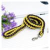1.2 m Large Dog Hand-Braided Nylon Rope Leash with Iron Buckle, Green/Pink, Size M view 4