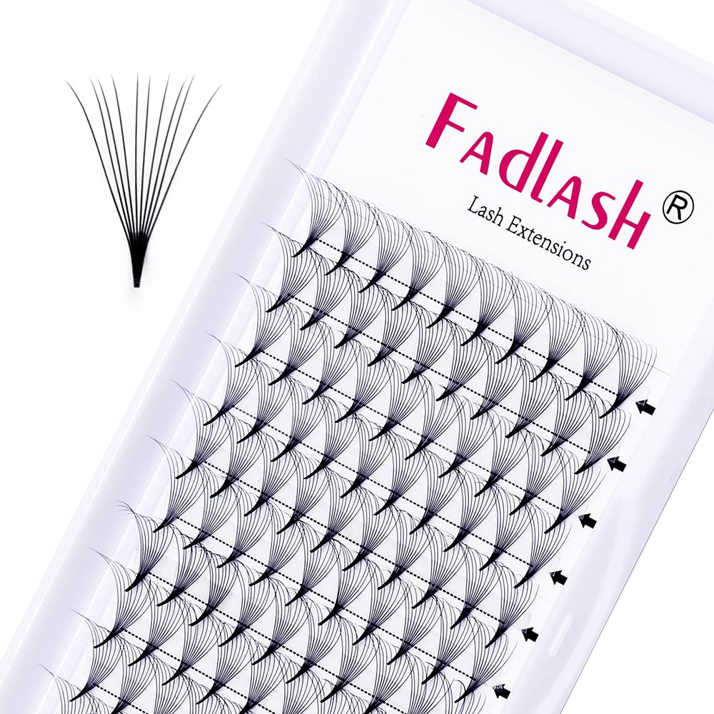 FADLASH Russian Volume 10D 0.07 mm C Curl 8 mm Premade Lash Extensions