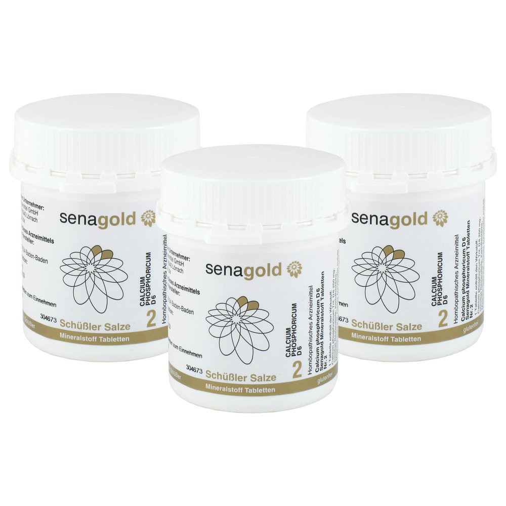 Senagold Schuessler Salts No. 2 Calcium phosphoricum D6, 3 x 400 Tablets