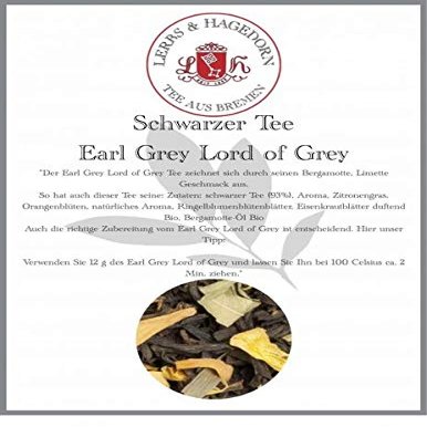 Lerbs & Hagedorn Earl Grey Lord of Grey Black Tea – Bergamot & Lime, 2 kg (approx. 162 liters)