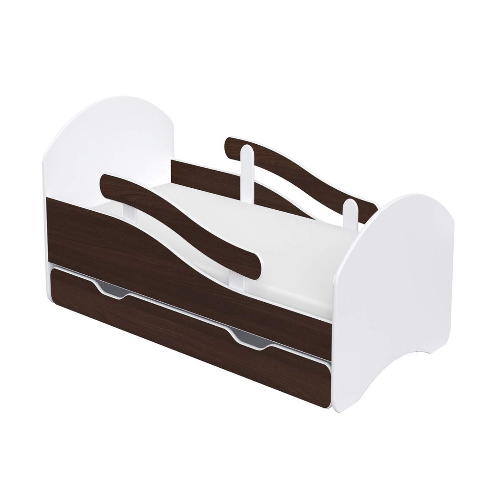 BDW Children's Bed/Youth Bed 140/160/180 with Drawer and Mattress (180 x 80 cm, Wenge Wood)