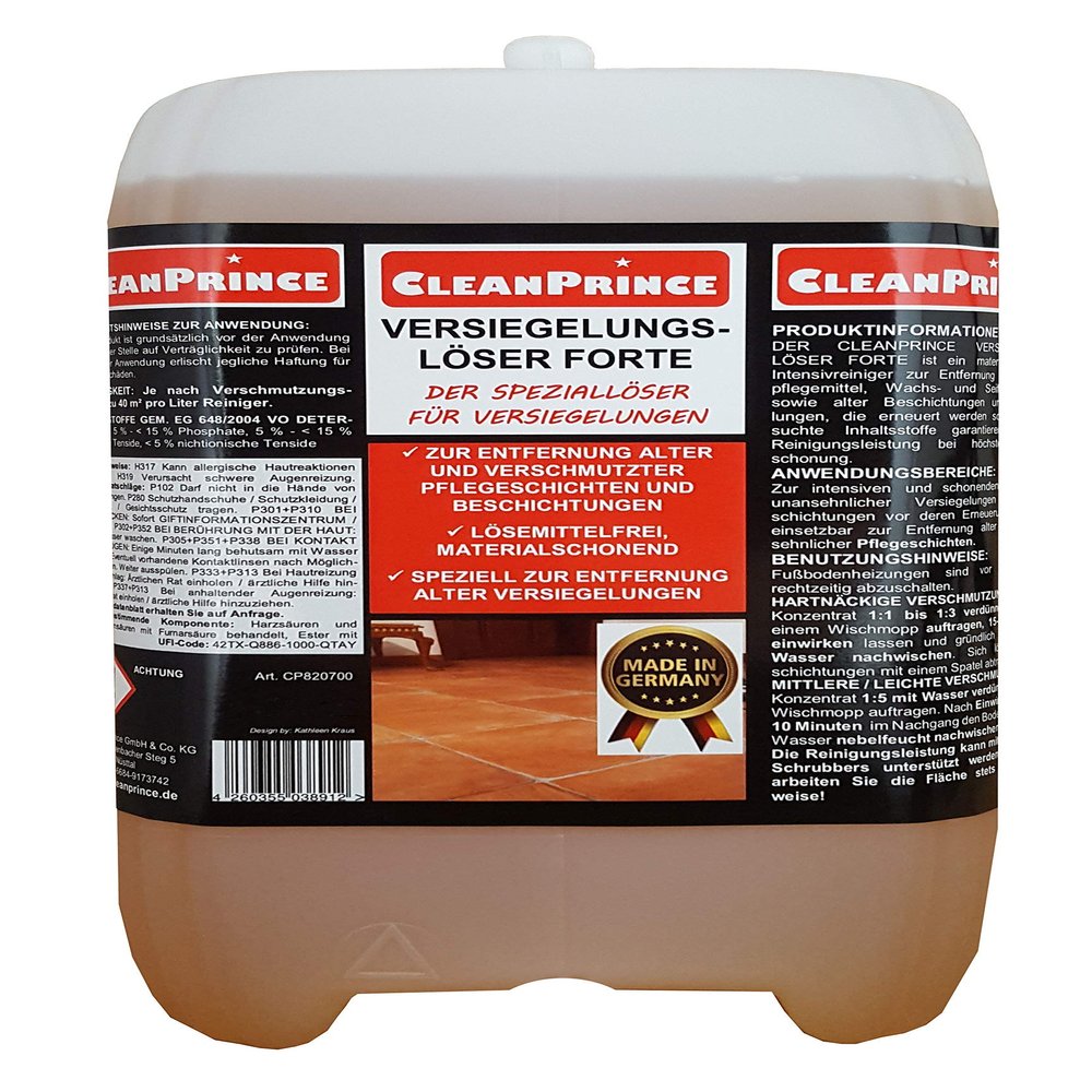 Versiegelungslöser Forte Liquid, 10 Liters – Removes Old Floor Finishes and Care Coatings