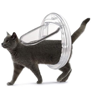 Hua Cat Door, 4-Way Lock, PC Pet Door for Glass and Windows