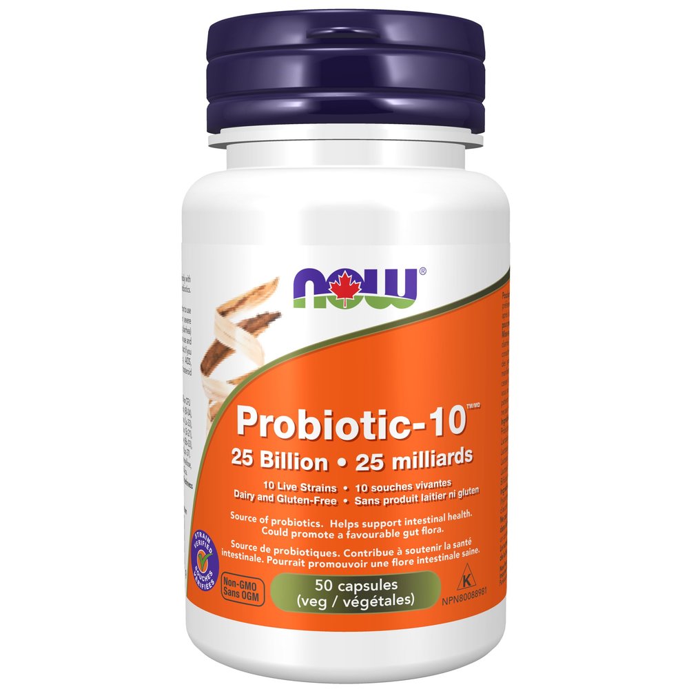 NOW Foods Probiotic-10, 25 Billion, 50 Veg Capsules