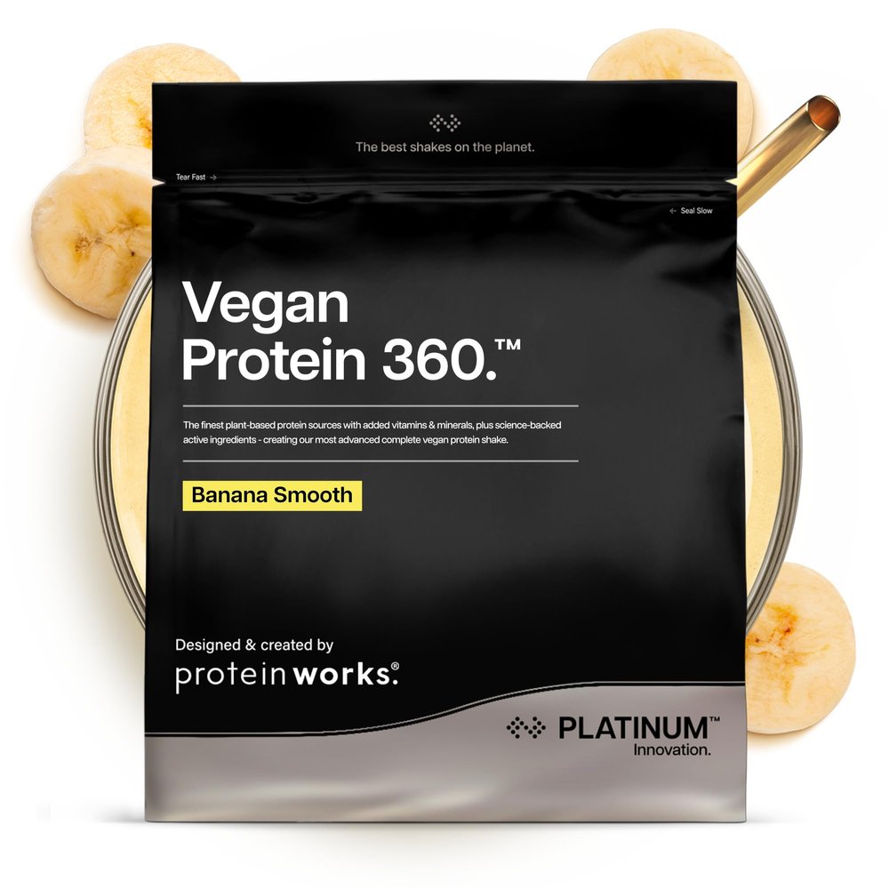 Protein Works Vegan Protein 360 - Platinum, Banana Smooth, 500 g