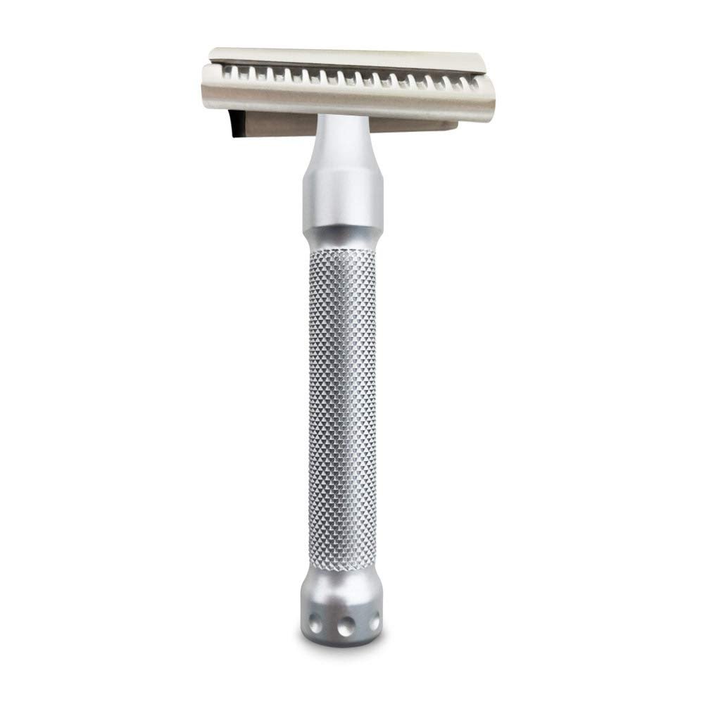 The Goodfellas' Smile Legione Slant Safety Razor, Silver/Black