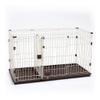 NYKK Dog Cage/Dog Crate Transport Crate, Indoor Double Compartment Dog and Cat Cage view 1
