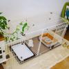 NYKK Dog Cage/Dog Crate Transport Crate, Indoor Double Compartment Dog and Cat Cage view 3