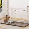 NYKK Dog Cage/Dog Crate Transport Crate, Indoor Double Compartment Dog and Cat Cage view 4