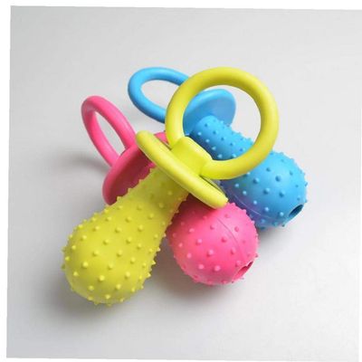 Lankater 1pc Dog Chew Toy, Rubber Toothbrush Stick, 15 cm
