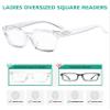 Eyekepper Women's Reading Glasses - Oversized Square-Frame Reading Glasses, Transparent, +3.75 view 4
