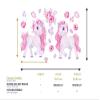 Pink Unicorn Wall Sticker with Flowers, 185 x 116 cm view 3