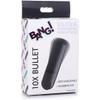10X Rechargeable Vibrating Metallic Bullet - Black view 1