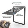 Hua Cat Door with 2-Way Lock, ABS and Nylon, for Wood Doors and Windows, 2 Sizes (42 x 37 cm) view 4