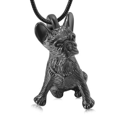 Cute Dog-Shaped Urn Necklace for Ashes with 50.8 cm Snake Chain
