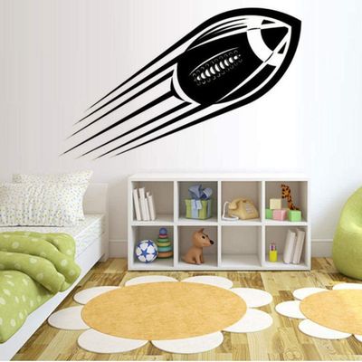 American Football Wall Sticker for Kids' Room, Removable Vinyl, 66 x 42 cm