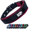 Black Rhino Comfort Collar, Super-Soft Neoprene-Padded Dog Collar, Durable, Adjustable, Reflective, Weather-Resistant, XL, Wine Red/Black view 1