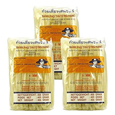 Farmer 5 mm Asian Rice Noodles, 400 g, 3-Pack (3 x 400 g)