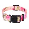 Mihqy Adjustable Dog Collar, Soft & Comfortable, Bohemian Floral Design, for Small, Medium, and Large Dogs (Pink Rose, L) view 2