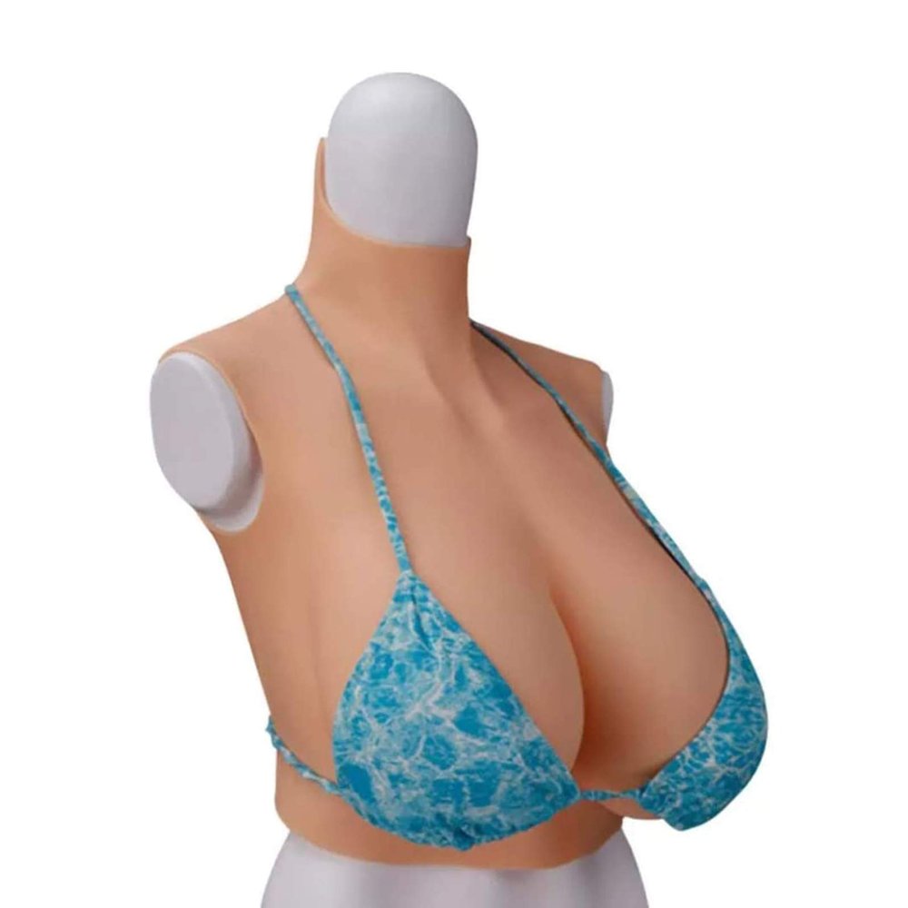 Tauzveok 6th Generation Silicone Breast Forms, Brown 03, Silk Cotton C