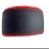 Biothane Dog Collar with Neoprene Lining, Adjustable, XS–L (L: 48–55 cm), Black/Flame Red view 3