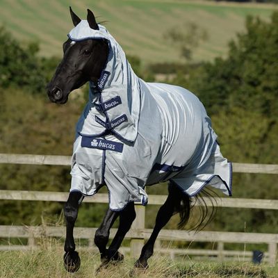 Bucas Buzz-Off X Full Neck Big Neck – Silver, Gre:145