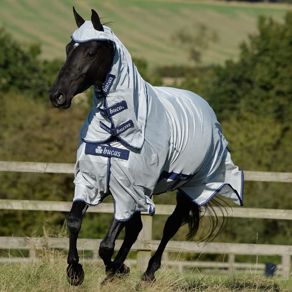 Bucas Buzz-Off X Full Neck Big Neck – Silver, Gre:145