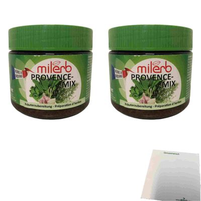 usy Bundle for Milerb Provence Mix Herb Preparation, 2-Pack (2 x 350 g Cans) + usy Notepad