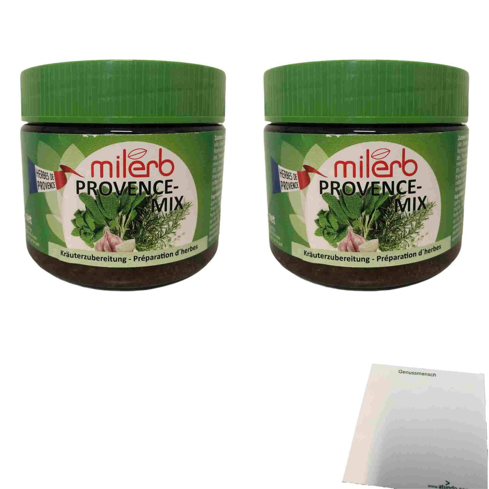 usy Bundle for Milerb Provence Mix Herb Preparation, 2-Pack (2 x 350 g Cans) + usy Notepad
