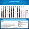 5 Replacement Brush Heads Compatible with Fairywill Electric Toothbrushes, Black, Medium-Soft view 3