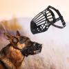 TOYHEART Dog Muzzle Prevents Biting Adjustable Plastic Basket Muzzle for Puppies Black view 2