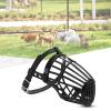 TOYHEART Dog Muzzle Prevents Biting Adjustable Plastic Basket Muzzle for Puppies Black view 4