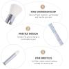 HEALLILY 10-Piece Rainbow Makeup Brush Set with Transparent Crystal Handles, White view 4