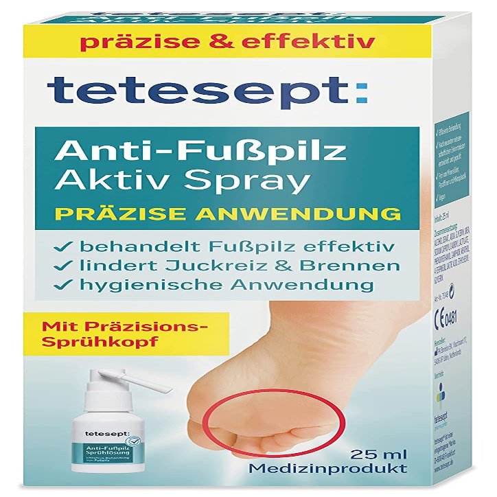 Tetesept Anti-Fungal Active Spray, 25 ml